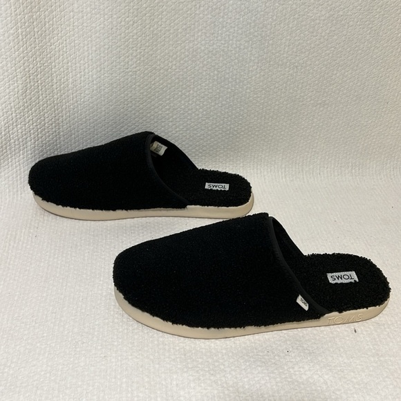 Tom’s Men’s black Melange Shearling Harbor Mule House‎ Slipper size 9 - Picture 7 of 12